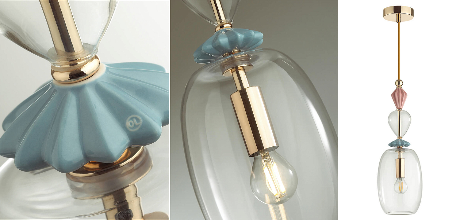 Подвесной светильник Iris Glas hanging lamp candy B Подвесной светильник Iris Glas hanging lamp candy B - Loft-Concept в Перми