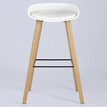 Барный стул на ножках из натурального дерева Boras White варинант исполнения - 3 | Loft Concept в Перми