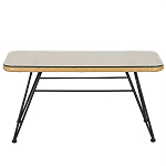 Журнальный столик с столешницей из ротанга и стекла Wicker Tabletop Under Glass варинант исполнения - 1 | Loft Concept в Перми