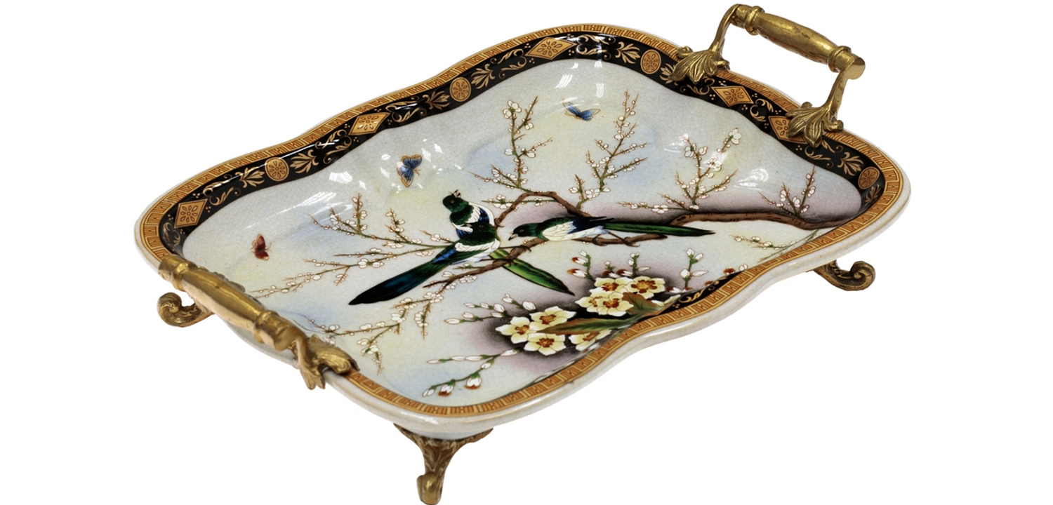 Поднос Magpies on Cherry Blossoms Поднос Magpies on Cherry Blossoms - Loft-Concept в Перми