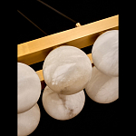 Люстра линейная прямоугольная с сферическими плафонами Phased Spheres варинант исполнения - 3 | Loft Concept в Перми