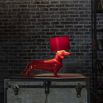 Настольная лампа COLLECTION OF DOGS с абажуром Такса варинант исполнения - 3 | Loft Concept в Перми