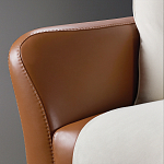 Элитарный современный диван Birmingham с кожаной спинкой варинант исполнения - 3 | Loft Concept в Перми