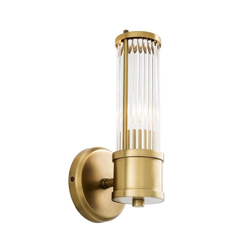 Бра Wall Lamp Claridges Single Brass Латунь Античная полированная Прозрачное Стекло Бра Wall Lamp Claridges Single Brass Латунь Античная полированная Прозрачное Стекло в Перми | Loft Concept