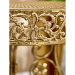 Столик приставной золотистый с орнаментом на столешнице Tanzania варинант исполнения - 7 | Loft Concept в Перми