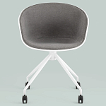 Офисное кресло из пластика с мягким сиденьем Eggshell Grey варинант исполнения - 3 | Loft Concept в Перми