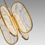 Люстра с гравировкой на акриловых плафонах Gravyura Bronze D 33 см варинант исполнения - 3 | Loft Concept в Перми