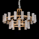 Люстра двухъярусная круглая с текстурными цилиндрическими плафонами Glimpse варинант исполнения - 7 | Loft Concept в Перми