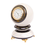 Часы настольные в виде шара из натурального камня Ball Stone Clock варинант исполнения - 10 | Loft Concept в Перми