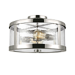 Потолочный светильник с цилиндрическим плафоном из прозрачного пузырькового стекла Feiss варинант исполнения - 1 | Loft Concept в Перми