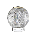 Настольная лампа с прозрачным шарообразным плафоном на цилиндрической подставке Crystal Globule варинант исполнения - 1 | Loft Concept в Перми