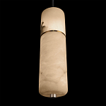 Подвесной светильник с цилиндрическим плафоном из белого алебастра Cryptocrystalline Stone варинант исполнения - 8 | Loft Concept в Перми