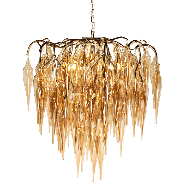 Подвесная люстра с ветвистым каркасом Sconce Caramel Розовое золото в Перми | Loft Concept 