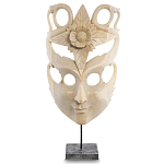 Маска ручной работы деревянная с резьбой Mask of Happiness варинант исполнения - 1 | Loft Concept в Перми