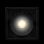 Встраиваемый спот светодиодный черного цвета квадратной формы из металла Pure Square варинант исполнения - 2 | Loft Concept в Перми