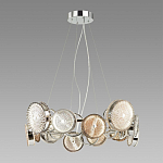 Люстра с плафонами из дымчатого стекла Glass Peonies варинант исполнения - 3 | Loft Concept в Перми