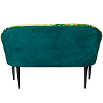 Диван двухместный из натурального бука зеленый с цветочным принтом Impressionism in Art варинант исполнения - 2 | Loft Concept в Перми