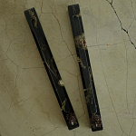 Подставка под благовония из эпоксидной смолы с цветами прямоугольная черная Epoxy Flowers Incense Stand Black варинант исполнения - 2 | Loft Concept в Перми