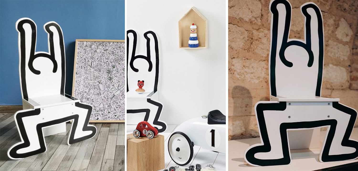 Детский стул Chaise Keith Haring Dancer Vilac Белый Детский стул Chaise Keith Haring Dancer Vilac Белый - Loft-Concept в Перми