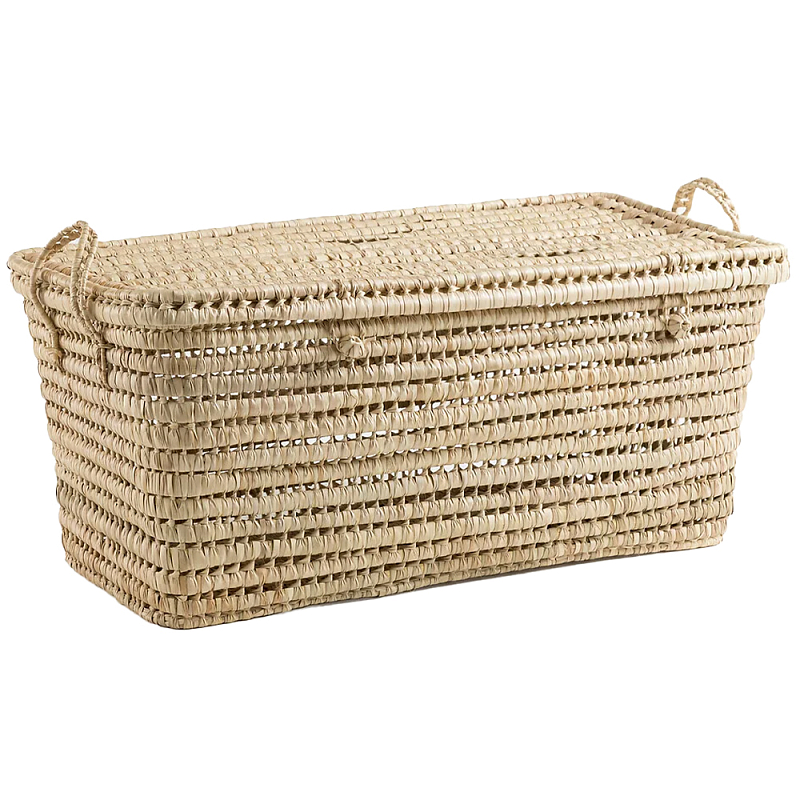 Сундук из плетеных листьев пальмы Eira Wicker Chest Бежевый в Перми | Loft Concept 