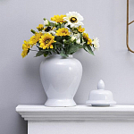 Ваза белая с крышкой однотонная Chinoiserie Ceramics варинант исполнения - 6 | Loft Concept в Перми