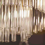 Люстра подвесная овальная со стеклянными трубками Nembus варинант исполнения - 3 | Loft Concept в Перми