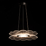 Люстра с прозрачным волнистым плафоном в форме цветка Ethereal Bloom варинант исполнения - 3 | Loft Concept в Перми