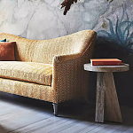 Дизайнерский журнальный стол с круглой каменной столешницей Utezu варинант исполнения - 3 | Loft Concept в Перми