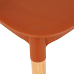 Пластиковый стул на ножках из массива бука Ferret Spiral Brown варинант исполнения - 5 | Loft Concept в Перми