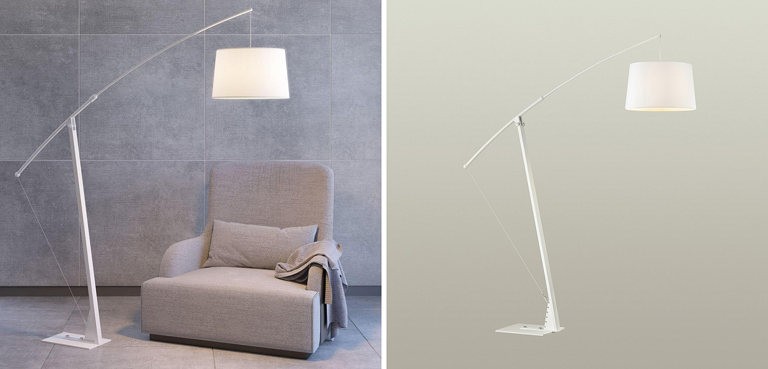 Торшер Floor Lamp Colin white Торшер Floor Lamp Colin white - Loft-Concept в Перми