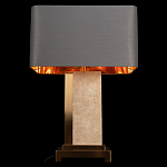 Настольная лампа с основанием из натурального камня c серым прямоугольным абажуром Lapis Tiburtinus варинант исполнения - 4 | Loft Concept в Перми