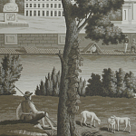 Обои ручная роспись Monuments of Paris Eau Forte on scenic paper варинант исполнения - 1 | Loft Concept в Перми