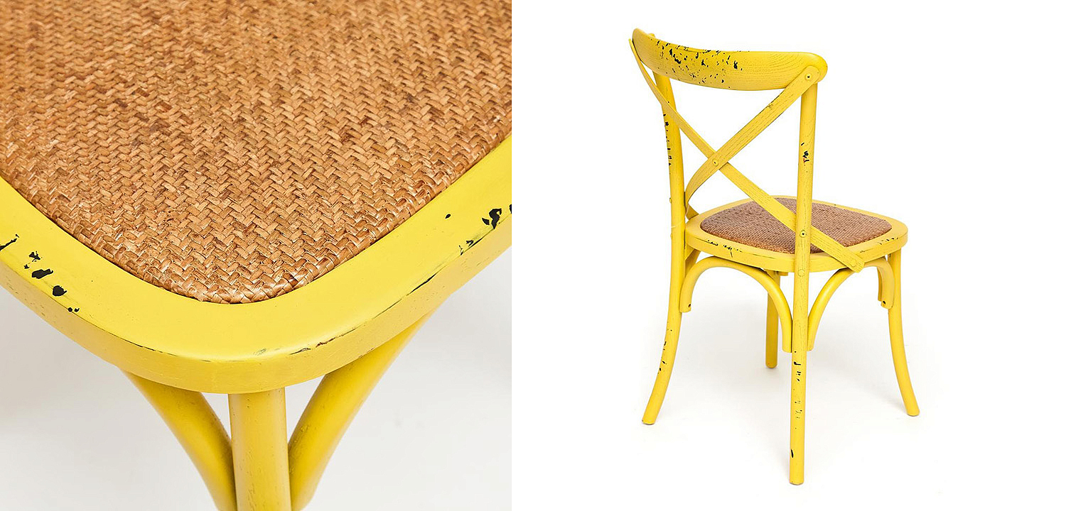 Стул Chaise Provence en Bois Jaune жёлтый Стул Chaise Provence en Bois Jaune жёлтый - Loft-Concept в Перми