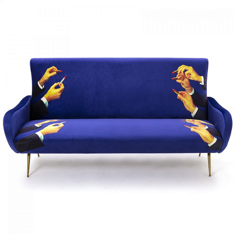 Диван Seletti Sofa Three Seater Lipsticks Фиолетовый в Перми | Loft Concept 