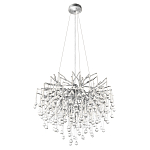 Люстра подвесная с прозрачными стеклянными подвесками в форме капель Диаметр 60 см Droplet Chandelier варинант исполнения - 12 | Loft Concept в Перми