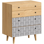 Комод с принтом на ящиках Elise Chest of Drawers варинант исполнения - 11 | Loft Concept в Перми