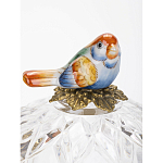 Конфетница с бронзовой ручкой и фарфоровой птичкой на крышке Eden Garden варинант исполнения - 3 | Loft Concept в Перми