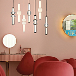 Подвесной светильник из дымчатого стекла цилиндрической формы с чёрным металлическим основанием Hiding secrets варинант исполнения - 9 | Loft Concept в Перми