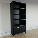 Книжный Стеллаж Elsa Dreams Black с задней стенкой варинант исполнения - 1 | Loft Concept в Перми