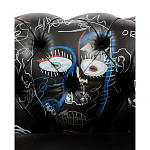 Кресло "Баския и Уорхол" Basquiat Warhol graffiti chair натуральная кожа варинант исполнения - 7 | Loft Concept в Перми