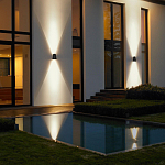 Уличный настенный светильник светодиодный конусообразной формы черного цвета из металла Urban Minimalist варинант исполнения - 6 | Loft Concept в Перми