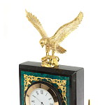 Настольный письменный набор из змеевика тёмно-зелёного цвета с декором в виде орла Successful Leader варинант исполнения - 3 | Loft Concept в Перми