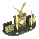 Настольный письменный набор из змеевика и бронзы с декором в виде орла Successful Leader варинант исполнения - 2 | Loft Concept в Перми