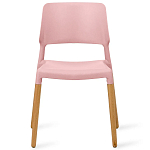 Пластиковый стул на ножках из массива бука Ferret Pink варинант исполнения - 2 | Loft Concept в Перми