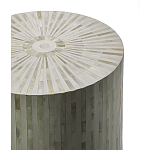Круглый приставной столик с инкрустацией RADIAL BONE INLAY SIDE TABLE варинант исполнения - 1 | Loft Concept в Перми