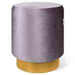 Пуф фиолетовый велюр на золотом металлическом основании Golden Belt варинант исполнения - 1 | Loft Concept в Перми