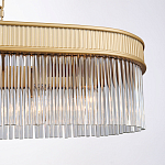 Люстра подвесная овальная со стеклянными трубками Длина 100 см Nembus варинант исполнения - 3 | Loft Concept в Перми