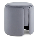 Пуф Alice Poof Grey Серый велюр варинант исполнения - 1 | Loft Concept в Перми