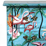 Комод с росписью Розовый фламинго L.XV CHEST OF DRAWERS Flowers with Flamingo варинант исполнения - 3 | Loft Concept в Перми