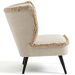Кресло с декором бахрома Linen Fringe Chair Beige варинант исполнения - 3 | Loft Concept в Перми